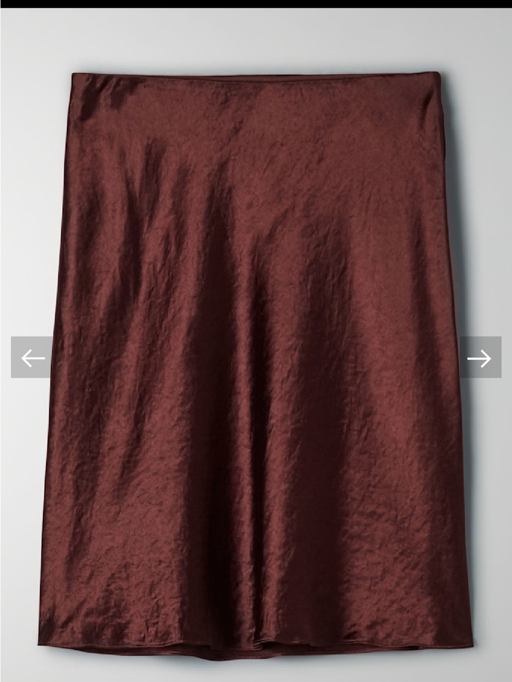 Babaton Satin Mini Skirt in Deep Burgundy
